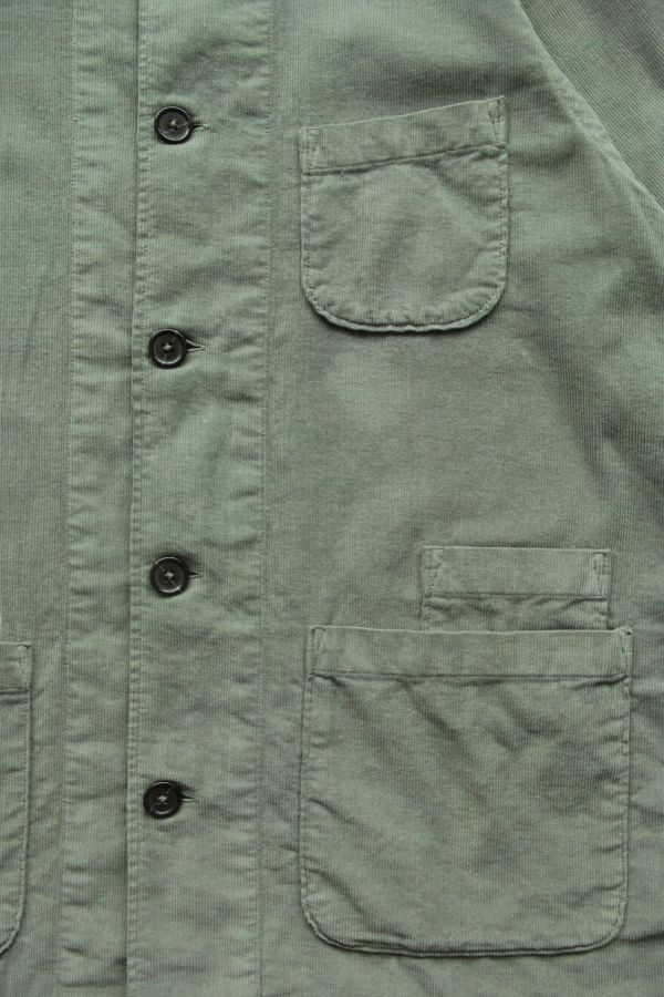 Universal Works - Bakers Overshirt (鼠尾草綠) 復古,英國品牌,英格蘭,燈芯絨,Universal Works,秋冬穿搭,工作襯衫