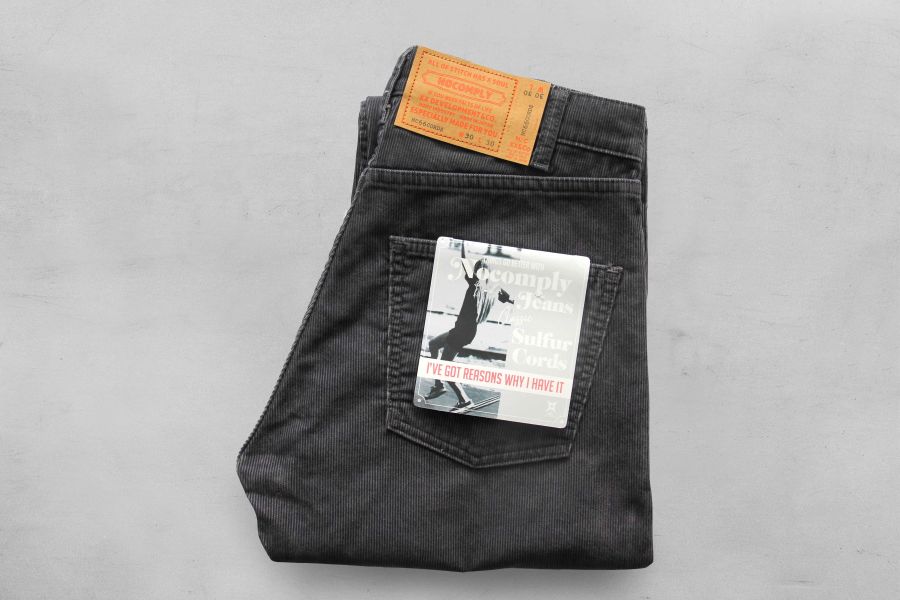 NOCOMPLY JEANS-NC66CORDS/Charcoal 66 Type,燈芯絨,燈芯絨 褲,XX DEVELOPMENT,秋冬 褲 推薦,