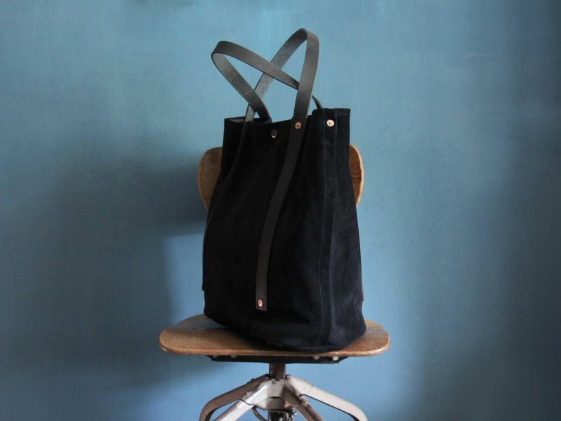 S.F.K. Type R Tote Bag in Suede Leather 