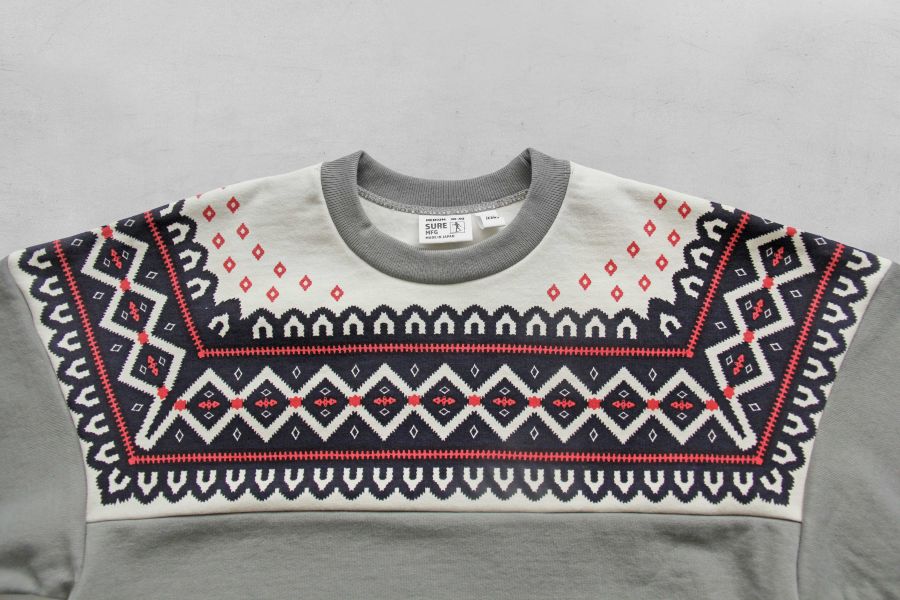 TCB✘Sure’s Snow pattern sweatshirt/Gray TCB,雪柄T,sweatshirt,SMAP,衛衣,vintage,Sure,XX DEVELOPMENT,SHAKE,