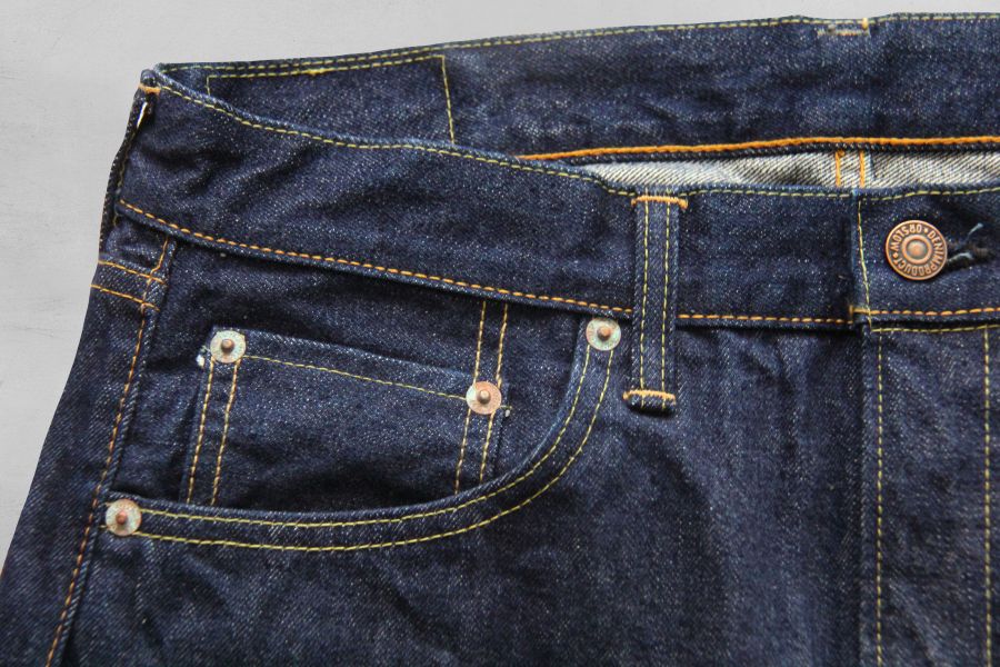 orSlow - IVY FIT JEANS 107 orSlow, orSlow 107,小直筒,鉚釘舊化,one wash,丹寧,隱藏後袋花,牛仔,日本製,台南,選物店,老派