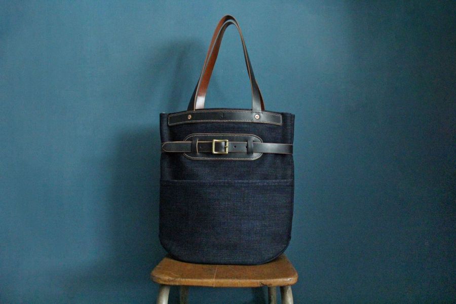 S.F.K.Belt Tote Bag/Denim 托特包,Tote Bag,窄幅布邊丹寧,denim,