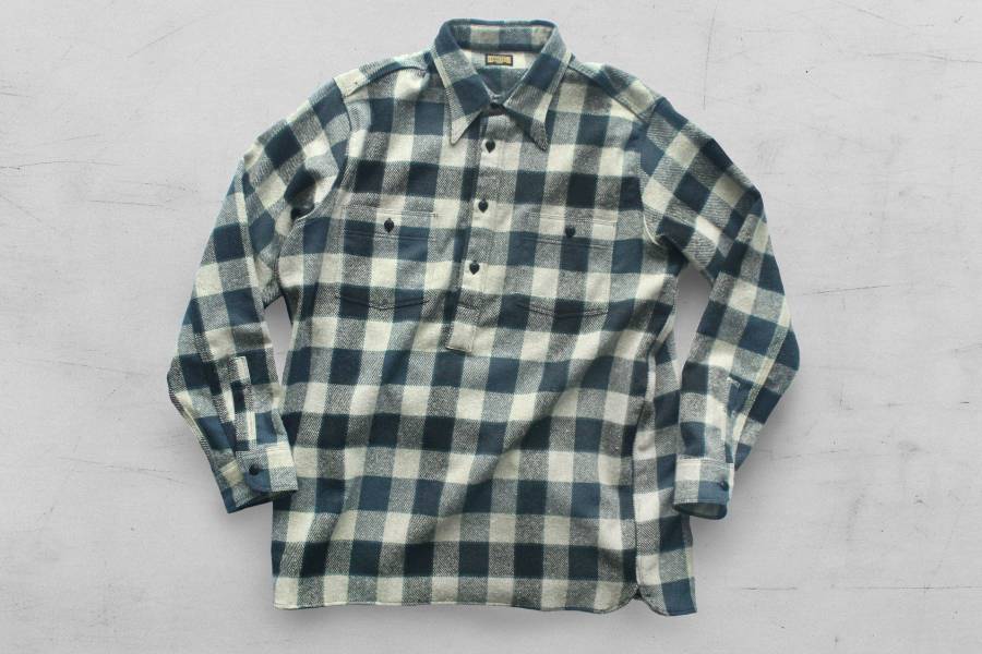 BELAFONTE-PULL OVER PLAID FLANNEL SHIRTS/粗格 BELAFONTE,Made in Japan,A Good Time Production,軍事,工裝,台南,台南逛街,台南男裝,選物店,老派,mr old