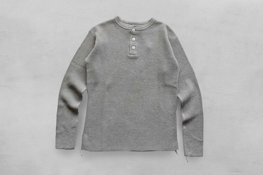 Barns Outfitters-Waffle Henley/Gray Barns Outfitters,Waffle,亨利領,華夫格