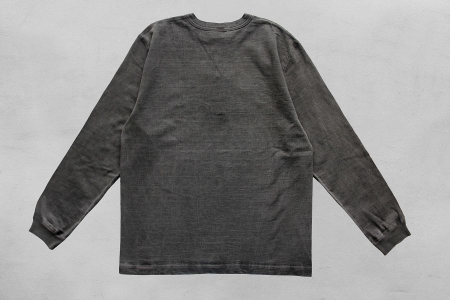 Barns Outfitters - Cozun LS Henley-T Pigment Dye (Black) 