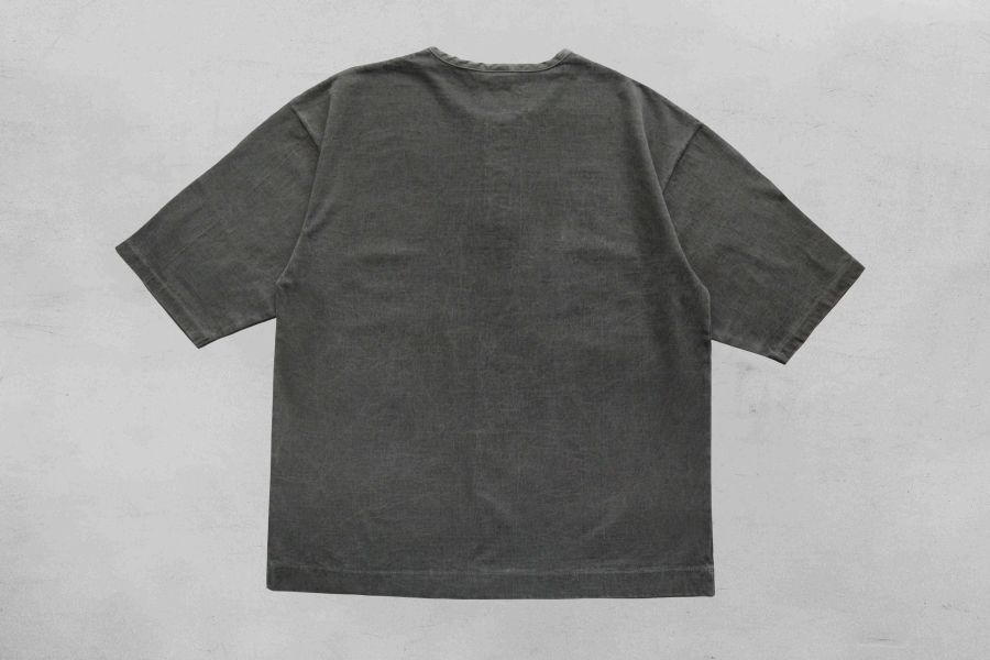 Barns Outfitters - Pigment Dyed “BIGCOZUN” WIDE HENRY TEE (BLK) Barns Outfitters,亨利領