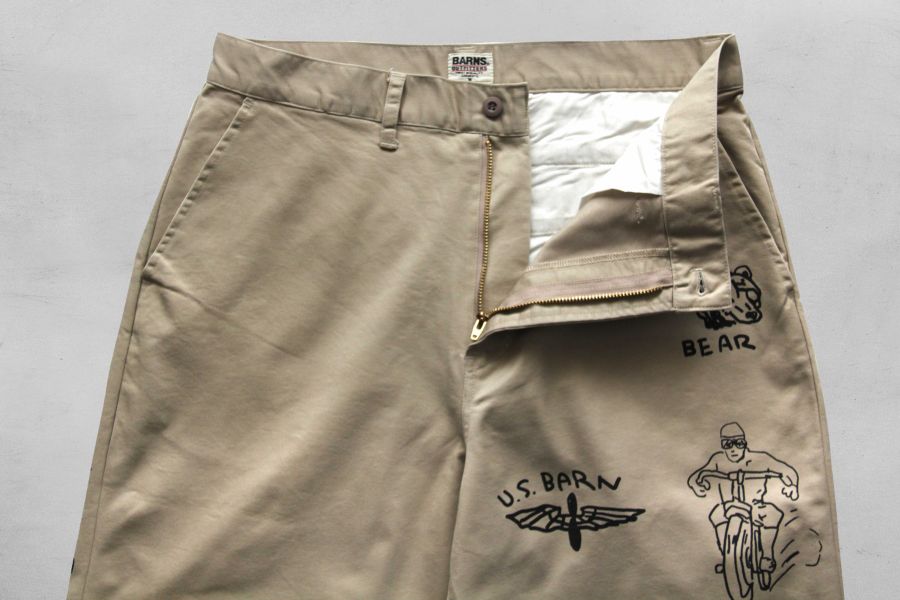 Barns Outfitters - Authentic T/C Chino Print Pants Barns Outfitters ,男 軍褲 推薦,男 卡其褲 穿搭,塗鴉 卡其褲,