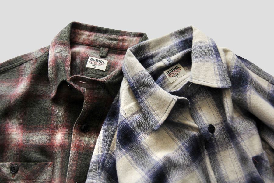 Barns Outfitters-Light Nel Check Shirt(Red) Barns Outfitters,法蘭絨 襯衫,格紋 襯衫,Shuttle Notes,美式 工作 襯衫,男 秋冬 襯衫 推薦,男 格紋,