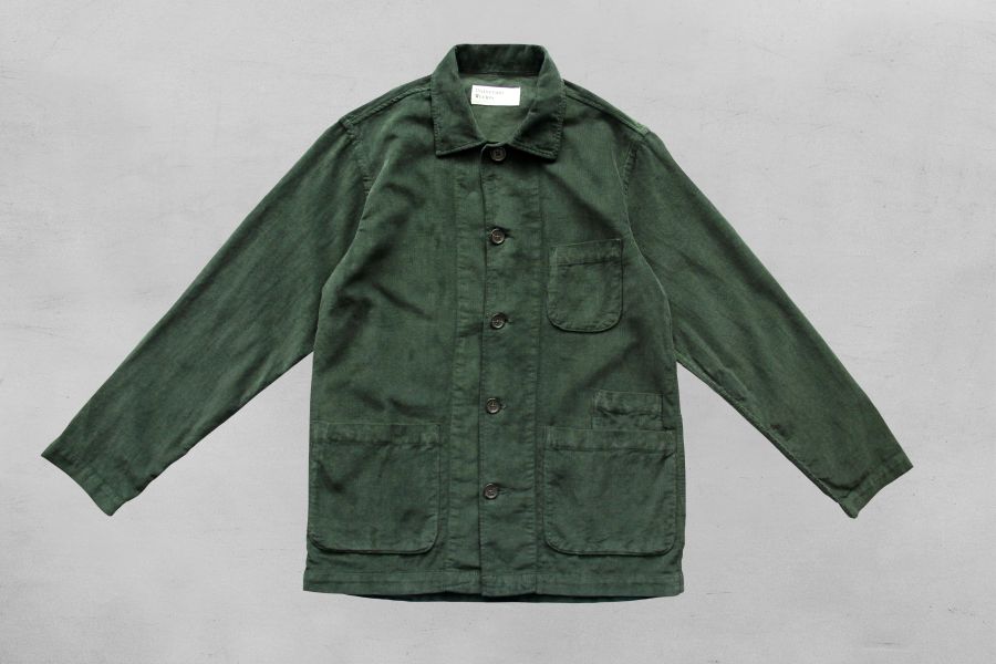 Universal Works - Bakers Overshirt (Green) 復古,英國品牌,英格蘭,燈芯絨,Universal Works,秋冬穿搭,工作襯衫