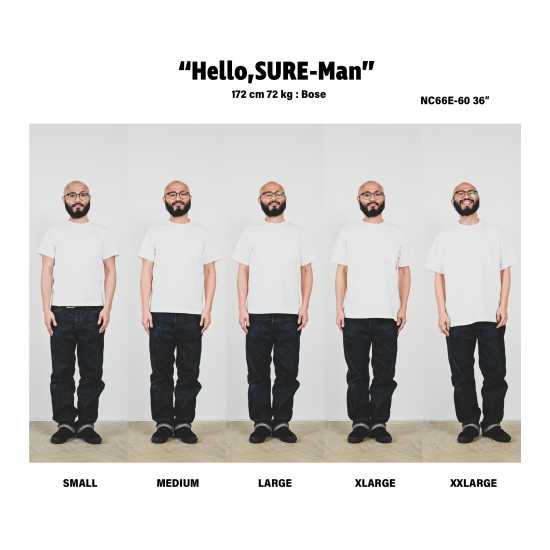 SURE'S POCKET TEE (Mello Yello) 男生夏天短t,日本製吸汗耐穿短t,名古屋,白t,圓筒衣身,不易變形短t,丹寧,Pigment Dye染,