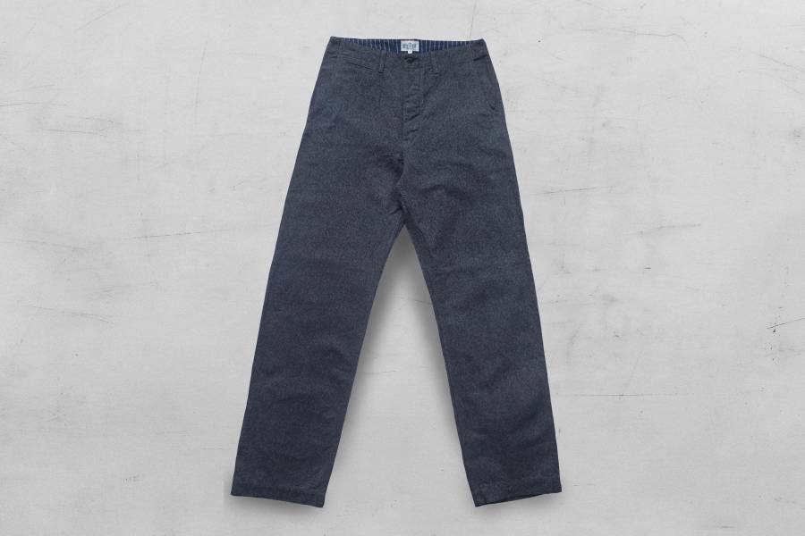 The Rite Stuff-Daybreak Salt & Pepper Work Pants/Navy The Rite Stuff,胡椒鹽布,John Lofgren,日製,工作褲款,10 oz,1930年代風格,Heddels,專欄編輯