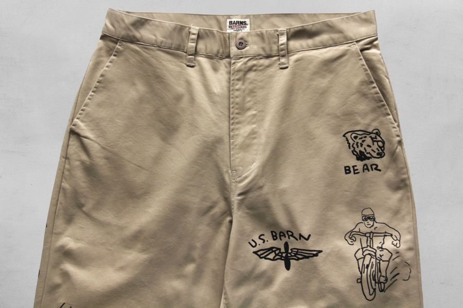 Barns Outfitters - Authentic T/C Chino Print Pants Barns Outfitters ,男 軍褲 推薦,男 卡其褲 穿搭,塗鴉 卡其褲,