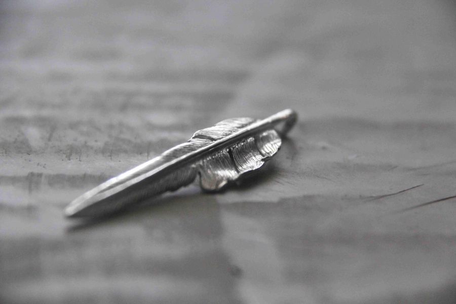 KinG Smith - 風切大羽/左向/現貨 風切右向大羽,King smith,handmade,手作,i銀羽,風切羽,銀菊,先金,點金,綠松石,可訂製,印地安銀飾,台南,老派,mr old