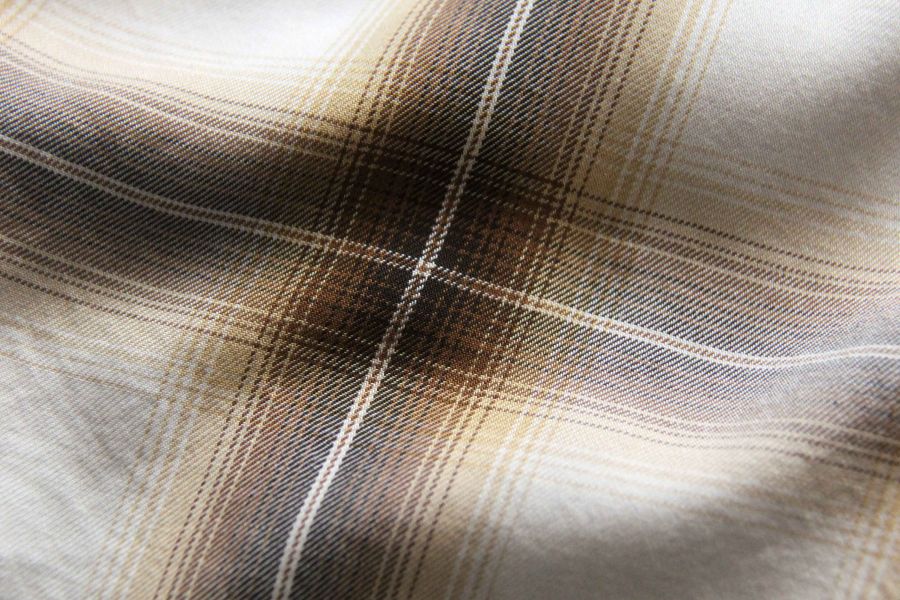 Barns Outfitters - Ombre Check S/S Shirt (BEI) 日本 Barns Outfitters,男 格紋 短袖襯衫,