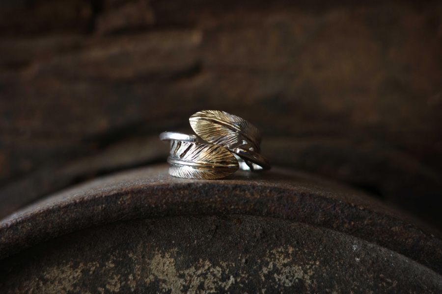 KinG Smith - 先金長尾戒/訂製 KinG Smith,handmade,silver,銀羽,風切羽,老派,mr old,銀器,navajo,