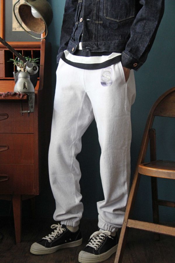 SURE'S "SPRING TERRY" 復古運動褲/石灰色 XX DEVELOPMENT,棉褲 推薦,sweat pants,MFG,Champion,運動 褲,champion,