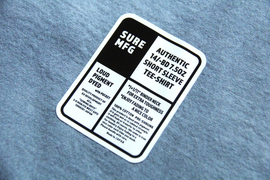 SURE'S POCKET TEE/Indigo Zombies 日本 XX DEVELOPMENT, 台南 文創,台南 天氣,台南 美食,台南 甜,SURE MEG,男 短t 厚,圓筒 白t ,