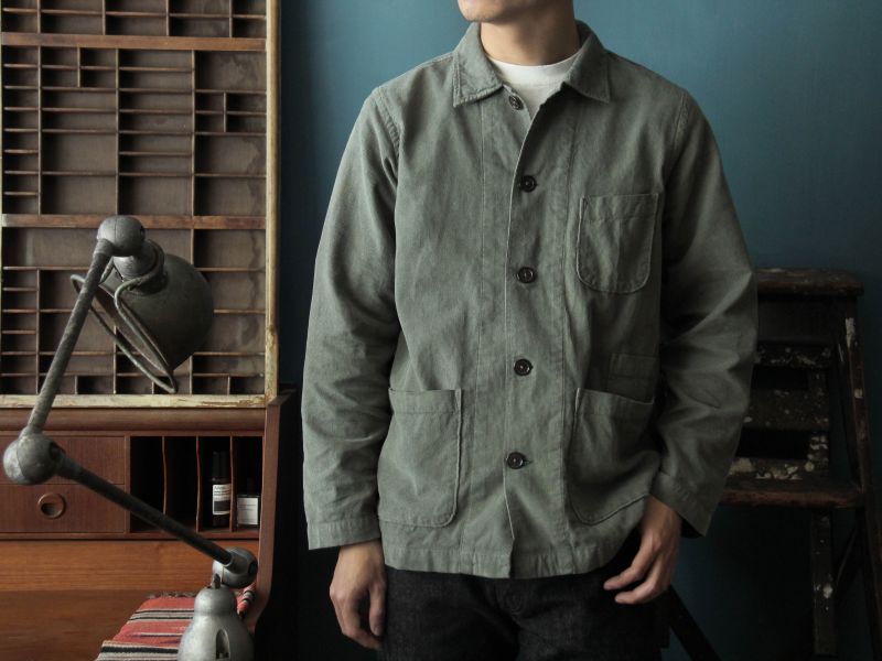 Universal Works - Bakers Overshirt (鼠尾草綠) 復古,英國品牌,英格蘭,燈芯絨,Universal Works,秋冬穿搭,工作襯衫