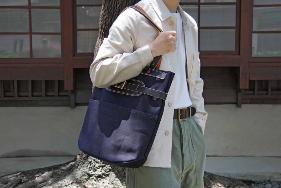 S.F.K.Belt Tote Bag/Denim 托特包,Tote Bag,窄幅布邊丹寧,denim,