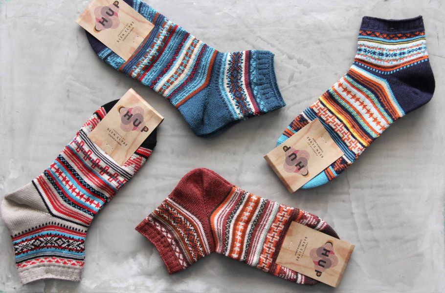 CHUP SOCKS - 短襪Arizona 日本製,職人,手工,民族風,印第安圖騰,登山,outdoor,