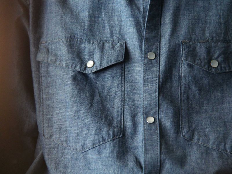 Ordinary Fits-CHAMBRAY WESTERN SHIRTS Ordinary Fits,西部襯衫,男 長袖 襯衫,工作襯衫,工裝,chambray shirt,