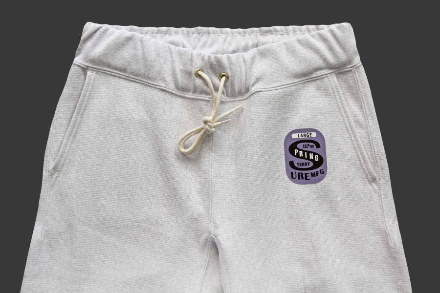 SURE'S "SPRING TERRY" 復古運動褲/石灰色 XX DEVELOPMENT,棉褲 推薦,sweat pants,MFG,Champion,運動 褲,champion,