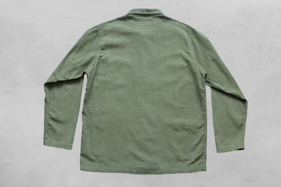 Universal Works - Bakers Overshirt (鼠尾草綠) 復古,英國品牌,英格蘭,燈芯絨,Universal Works,秋冬穿搭,工作襯衫