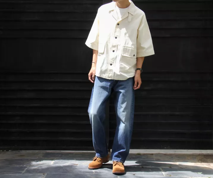 Barns Outfitters - Fatigue Shirt (White) Barns Outfitters,男生短袖襯衫推薦,男生軍裝搭配,