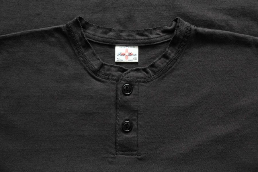 Two Moon - Henley Neck Tee (BLK) Two Moon,亨利領