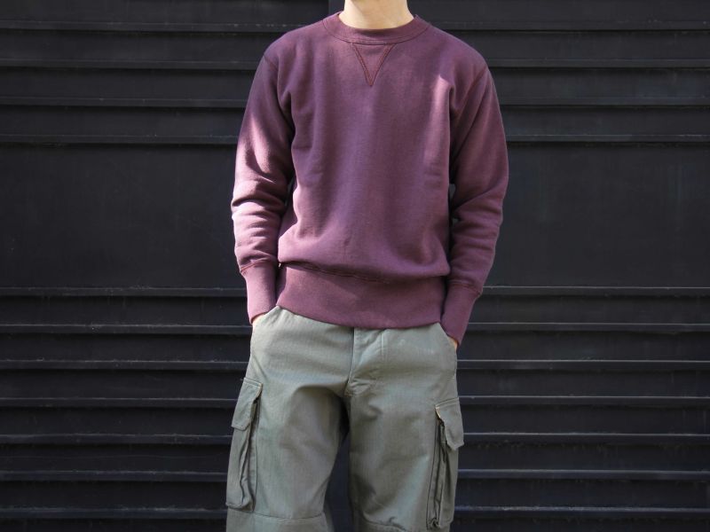 Two Moon - No.92022 Sweatshirt/Maroon Two Moon 日牌,男 衛衣,日本製,植絨,Loop Wheel,圓筒衣身,