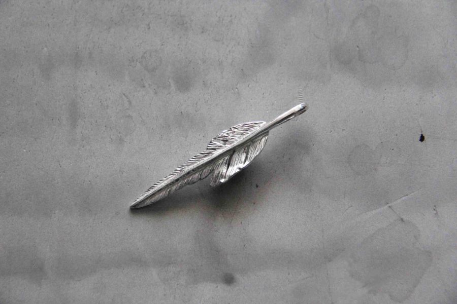 KinG Smith -風切小羽/左向/現貨 銀羽,風切羽,銀菊,先金,點金,綠松石,風野鷲,鷹爪,訂製,印地安銀飾,藥輪,台南,老派,mr old,King smith,handmade,手作,leather craft,silver,雷鳥