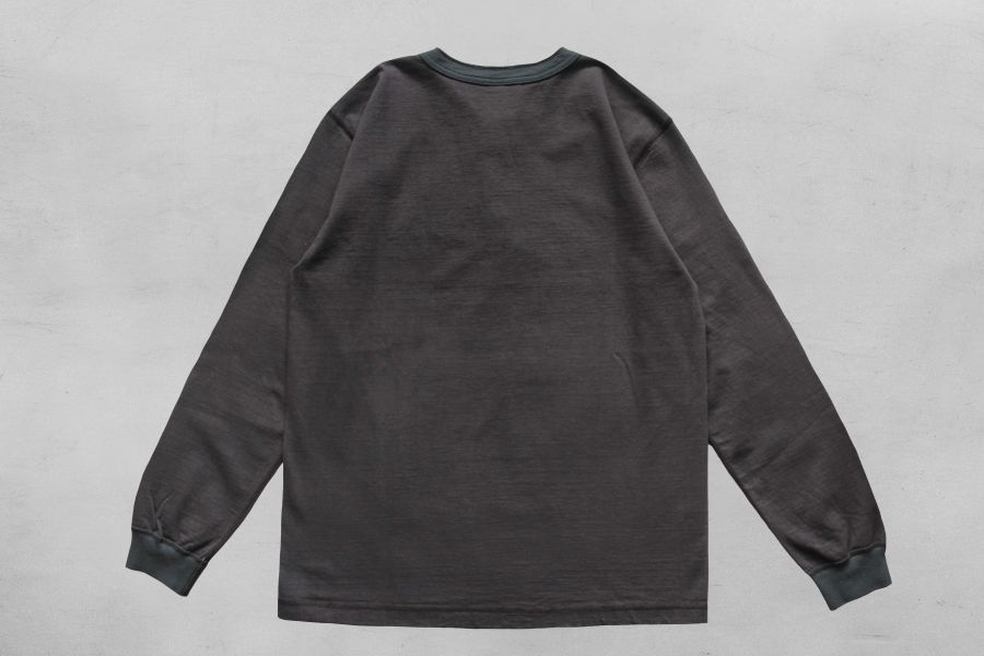 Barns Outfitters - Cozun LS Henley-T (Black BSP) Barns Outfitters 秋冬長袖,洗舊感長t,男 經典 亨利領 長t,台南 復古美式 男裝店,