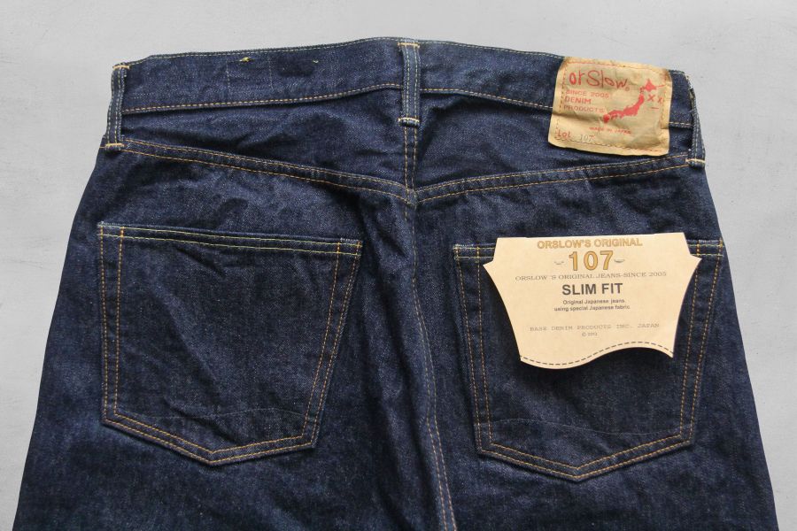 orSlow - IVY FIT JEANS 107 orSlow, orSlow 107,小直筒,鉚釘舊化,one wash,丹寧,隱藏後袋花,牛仔,日本製,台南,選物店,老派