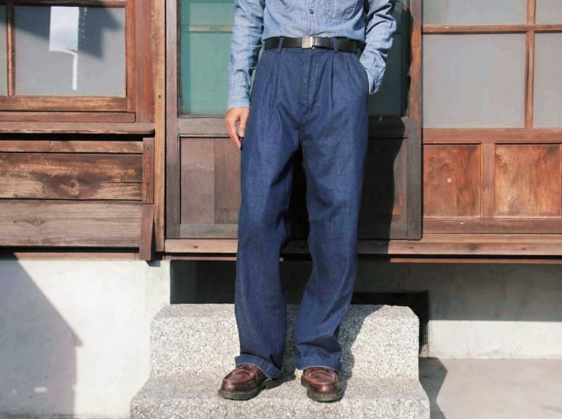 orSlow/Two Tuck Denim Wide Trouser orslow