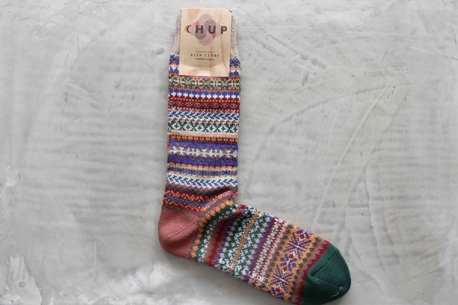 CHUP SOCKS - 長襪 CANDLE NIGHT 日本製,職人,手工,民族風,印第安圖騰,登山,outdoor,HYGGE