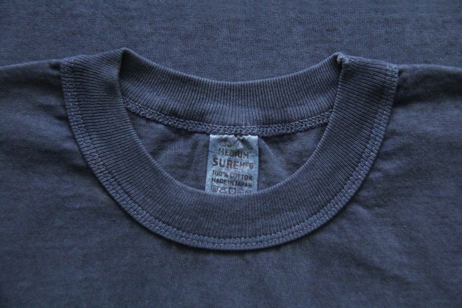 SURE'S POCKET TEE (Nasvy Blue) 男生夏天短t,日本製吸汗耐穿短t,名古屋,獨立服裝廠,白t,圓筒衣身,不易變形短t,丹寧,Pigment Dye染,