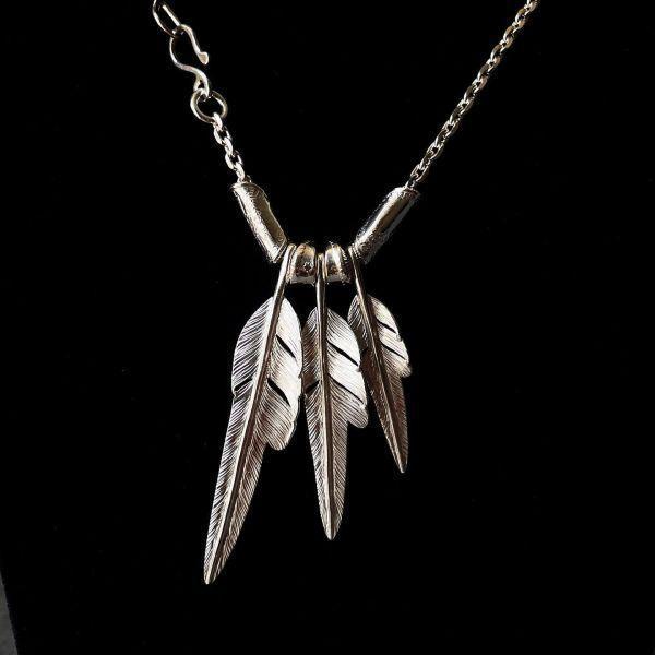 KinG Smith - 風切中羽/右向/現貨 KinG Smith,handmade,silver,雷鳥,銀羽,風切羽,銀菊,先金,點金,綠松石,風野鷲,鷹爪,訂製,印地安銀飾,台南逛街,,mr old,銀器,navajo