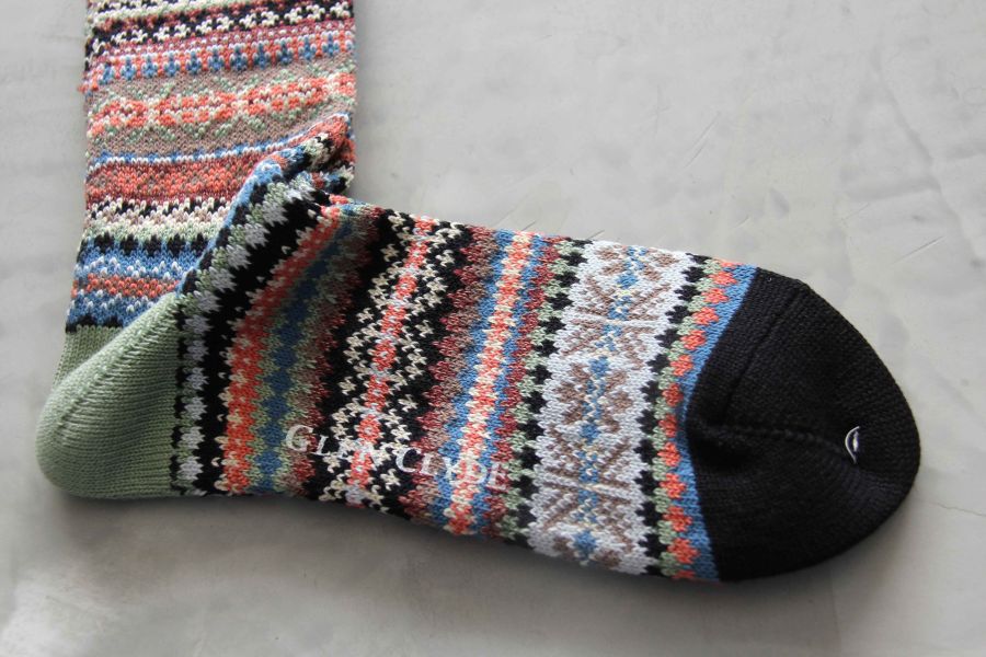 CHUP SOCKS - 長襪 CANDLE NIGHT 日本製,職人,手工,民族風,印第安圖騰,登山,outdoor,HYGGE