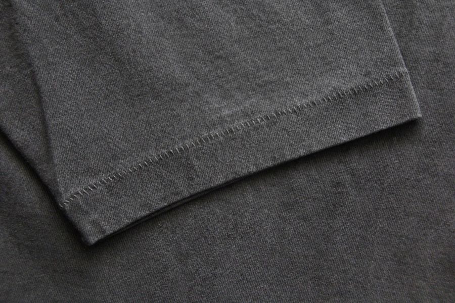 SURE'S POCKET TEE (Black) 日本製,名古屋,獨立服裝廠,白t,圓筒衣身,不易變形短t,丹寧,Pigment Dye染,