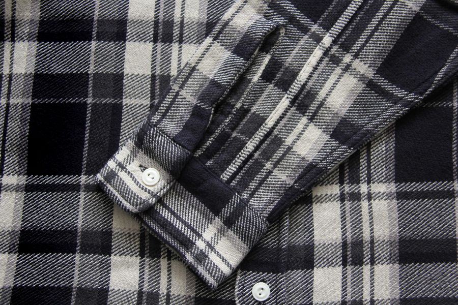 Barns Outfitters - BIGMAC Flannel Shirt/Black Barns Outfitters,男生短袖襯衫推薦,男生軍裝搭配,