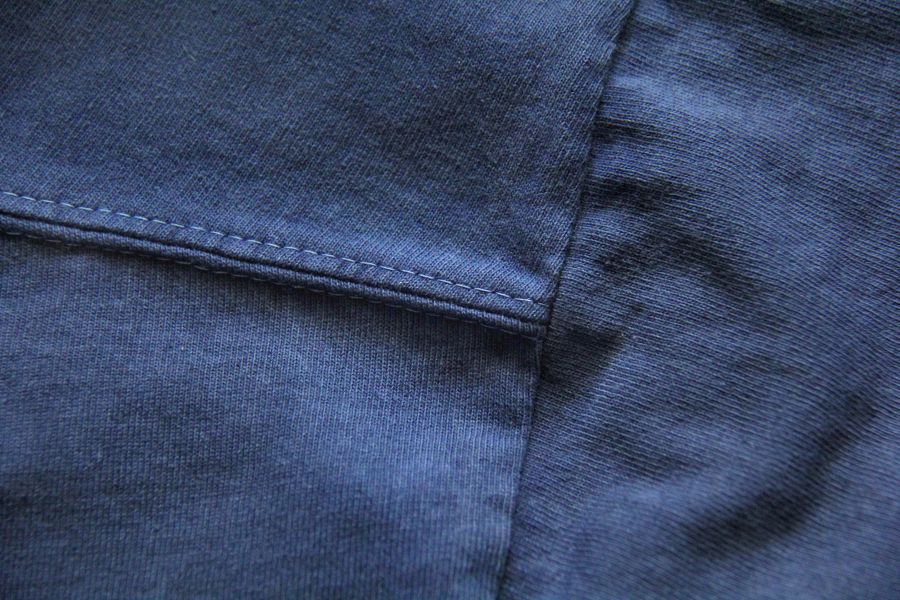 SURE'S POCKET TEE (Nasvy Blue) 男生夏天短t,日本製吸汗耐穿短t,名古屋,獨立服裝廠,白t,圓筒衣身,不易變形短t,丹寧,Pigment Dye染,