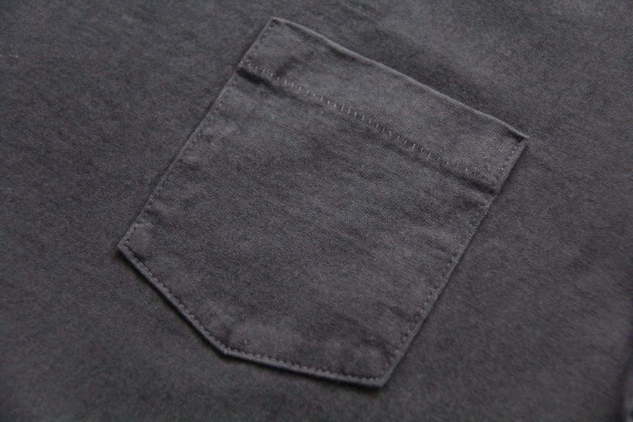 SURE'S POCKET TEE (Nasvy) 日本製,名古屋,獨立服裝廠,白t,圓筒衣身,不易變形短t,丹寧,Pigment Dye染,