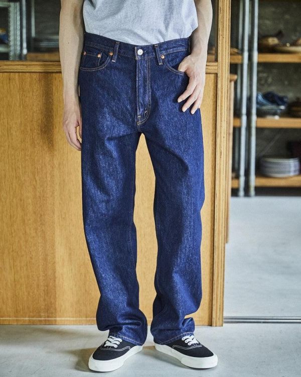orSlow-101 DAD’S FIT DENIM PANTS/ONE WASH orSlow 牛仔褲,男生丹寧寬褲,男生牛仔寬褲,直筒 寬褲,男直筒褲穿搭,牛仔寬褲男,Relaxed Tapered Fit,