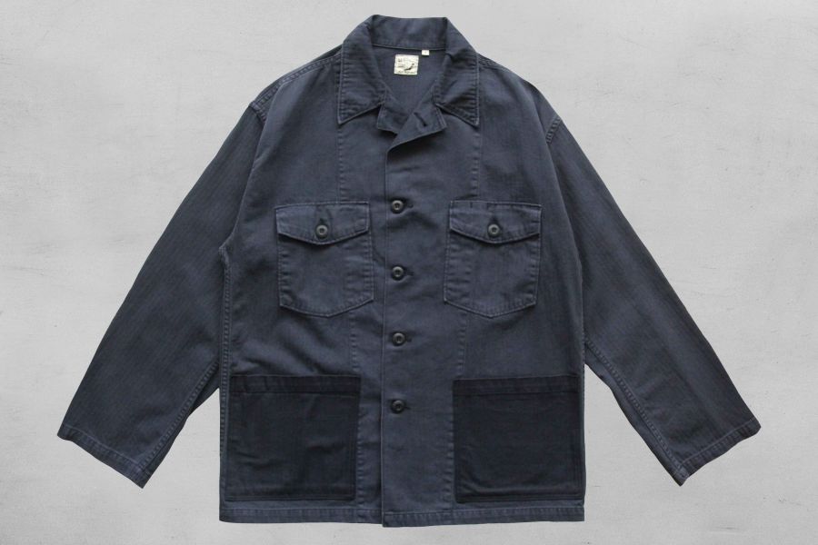 orSlow - 4-POCKET FATIGUE SHIRT HERRINGBONE TWILL orSlow,男生軍裝外套推薦,復古軍裝外套,野戰外套,MILITARY 軍裝,軍裝穿搭,