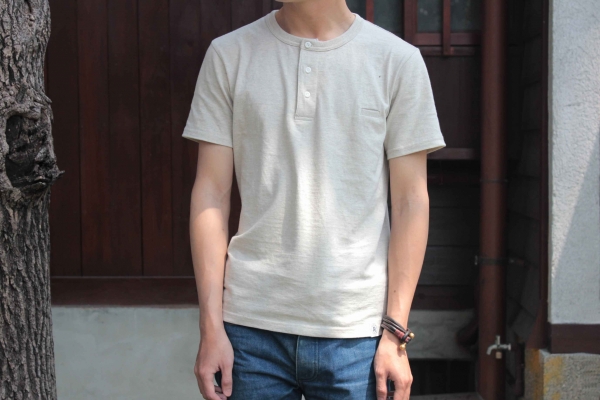 Riding High - LoopWheel Henley Shirts/白 Riding High,Henley,亨利領,LOOPWHEEL製作,短t