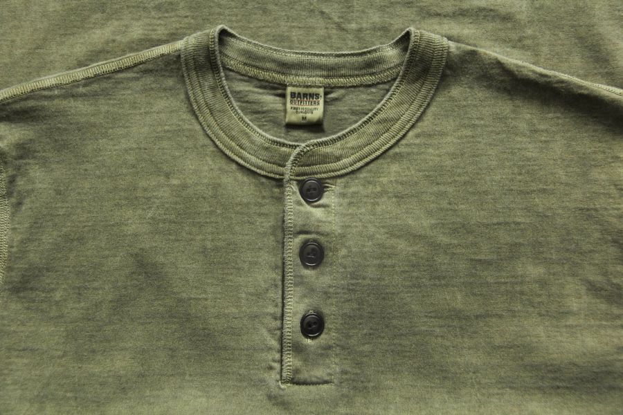 Barns Outfitters - Cozun LS Henley-T Pigment Dye (Khaki) Barns Outfitters 秋冬長袖,洗舊感長t,