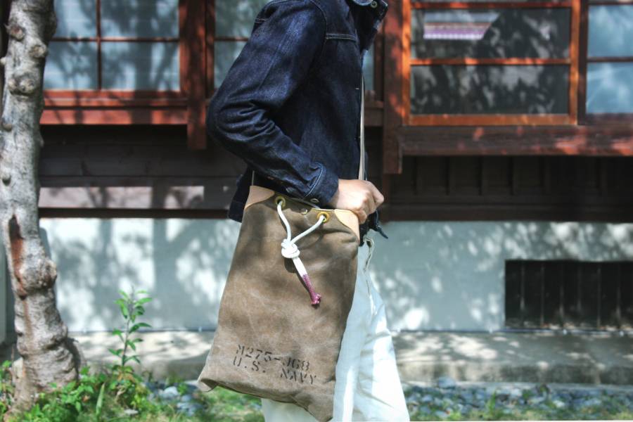 The W & Anchor Bros. Military Navy bag/帆布 Faith,帆布背袋, made in Taiwan,植鞣皮革,台南,台南逛街,老派,mr old