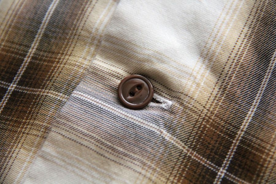 Barns Outfitters - Ombre Check S/S Shirt (BEI) 日本 Barns Outfitters,男 格紋 短袖襯衫,