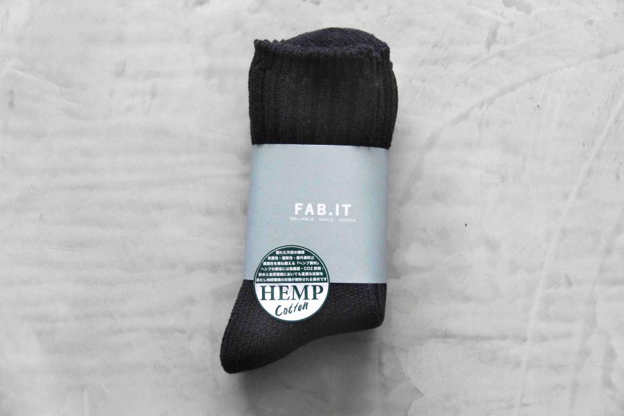 FAB.IT-WILLAM SHORT HEMP "BLACK" 二件組 FAB.IT,男 黑襪 推薦,
