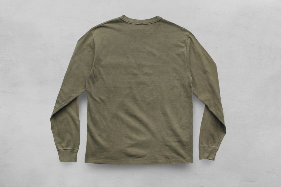 SURE'S LONG SLEEVE T-SHIRT (OCHER) XX DEVELOPMENT,日本製,名古屋獨立服裝廠,
Pigment Dye 染色,薄長袖,秋冬穿搭